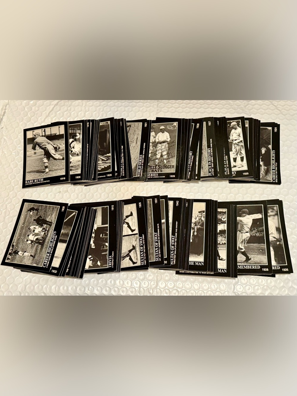 1992 Megacards BABE RUTH Collection -  Complete Set (1-165) Trivia Cards - great